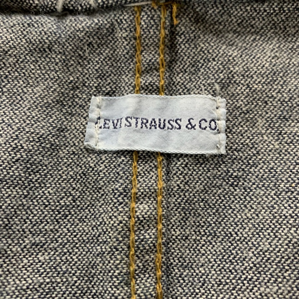 Vintage 1960s Levis Orange Tab Dark Wash Denim Pocket Vest Strauss & Com… - Picture 5 of 14